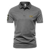 James™ sport stijl grijs logo print heren polo