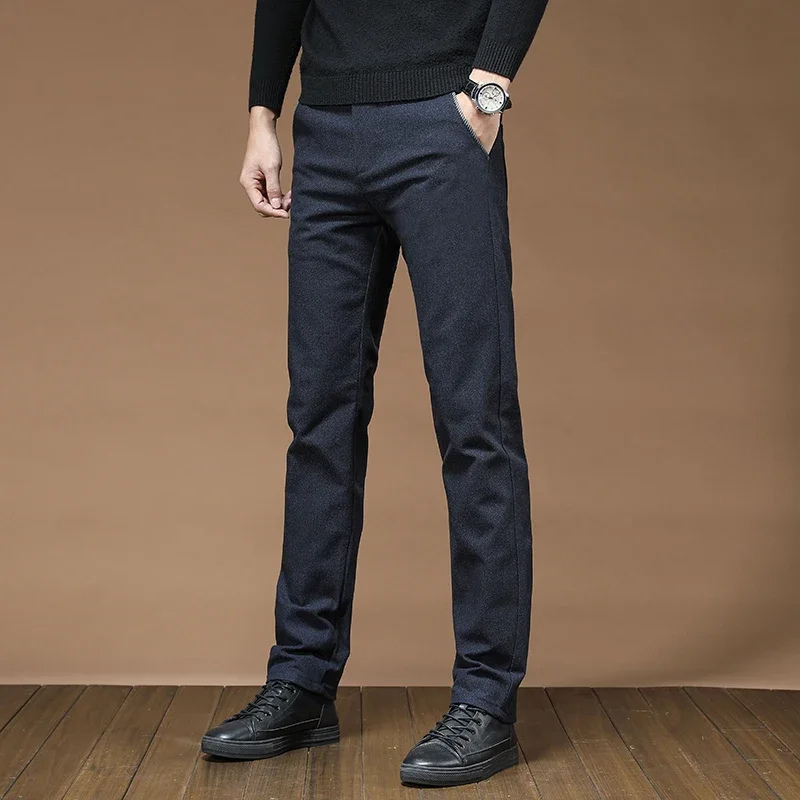 GranVel - Heren Pantalon Slim Fit voor Kantoor met Achterzakken