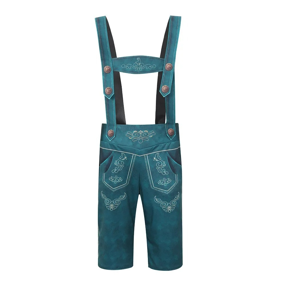 DenHer - Lederhosen Heren met Borduursels en Bretels - Perfect voor Feesten