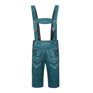 DenHer - Lederhosen Heren met Borduursels en Bretels - Perfect voor Feesten