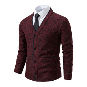 Menvolt - Heren Vest met Knopen - Slim Fit Formeel V-Hals Gebreid Model