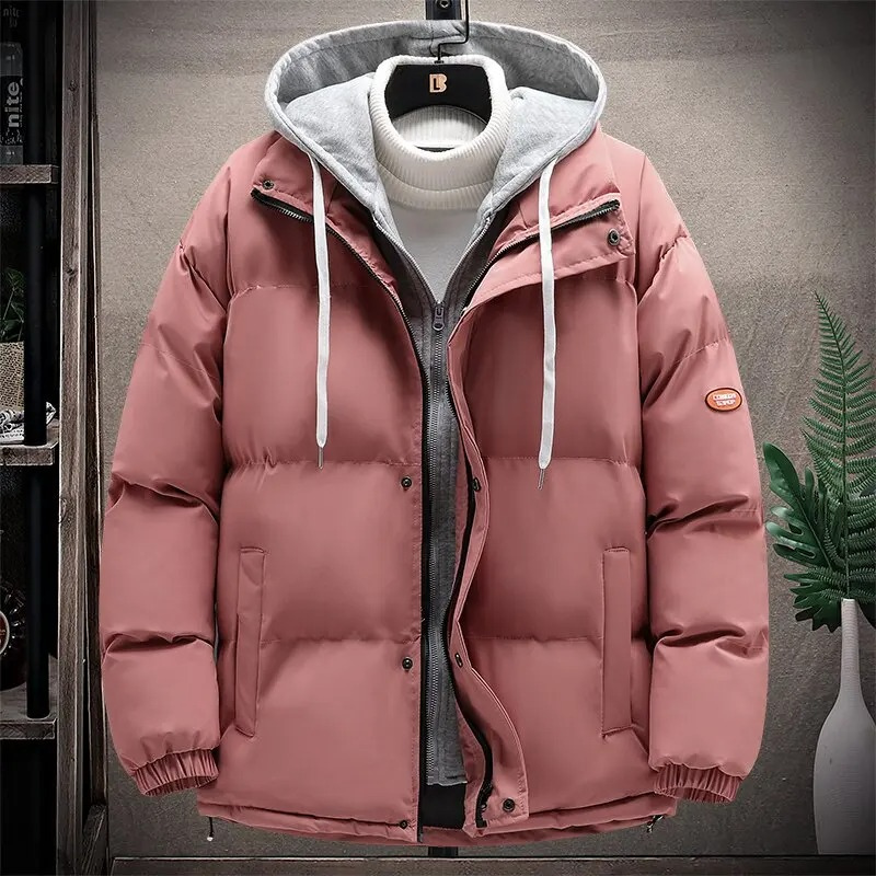 Vandrux - Puffer Jacket Heren met Capuchon, Dikke Isolatie, Winddicht & Casual Pasvorm