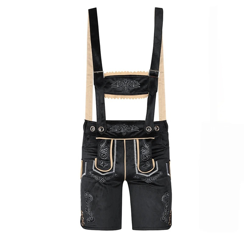 GerLux - Lederhosen Heren met Shirt en Korte Broek - Beierse Feestkleding