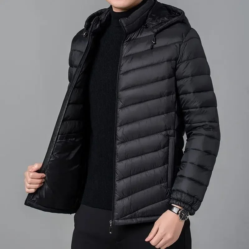 Marvlek - Puffer Jacket Heren Lichtgewicht met Capuchon, Winddicht, Opvouwbaar & Warm