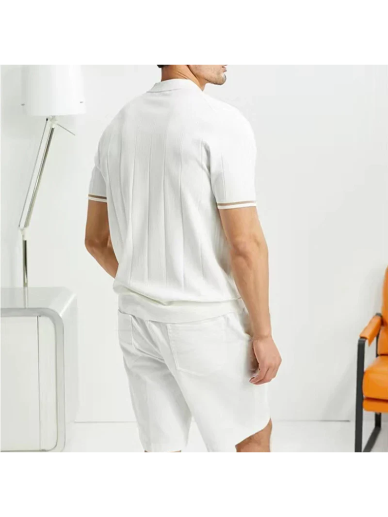 JAMES Zomerpoloshirt met reverssluiting voor mannen