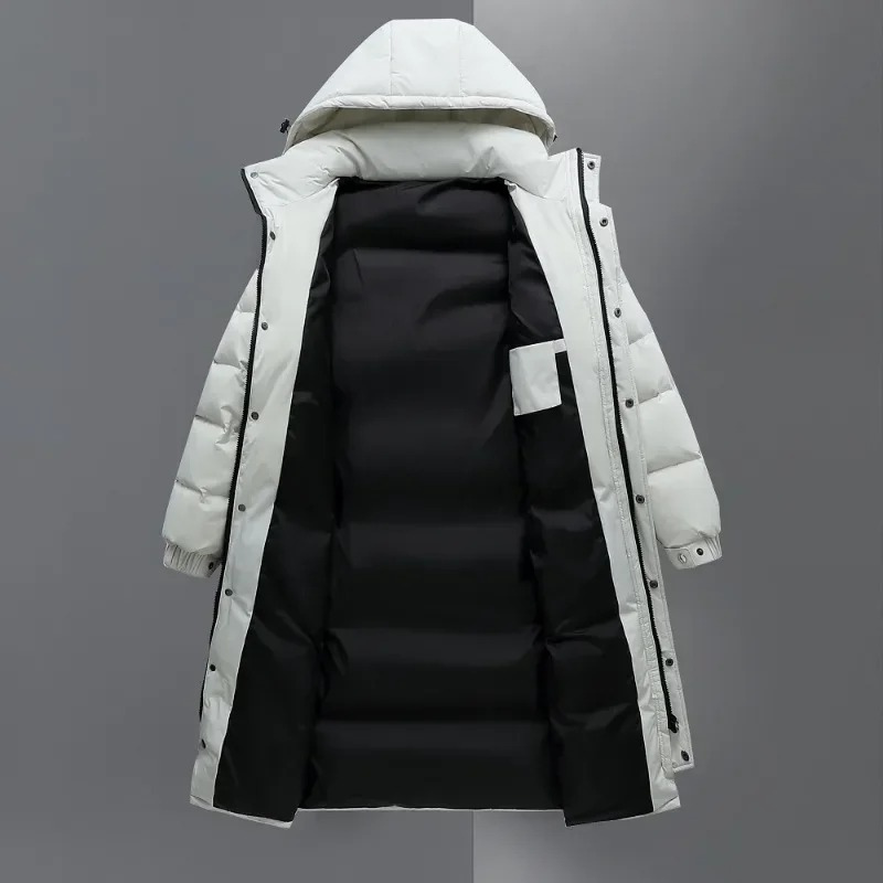 Trovell - Puffer Jacket Heren Extra Lang met Capuchon, Winddicht, Geïsoleerd & Warm