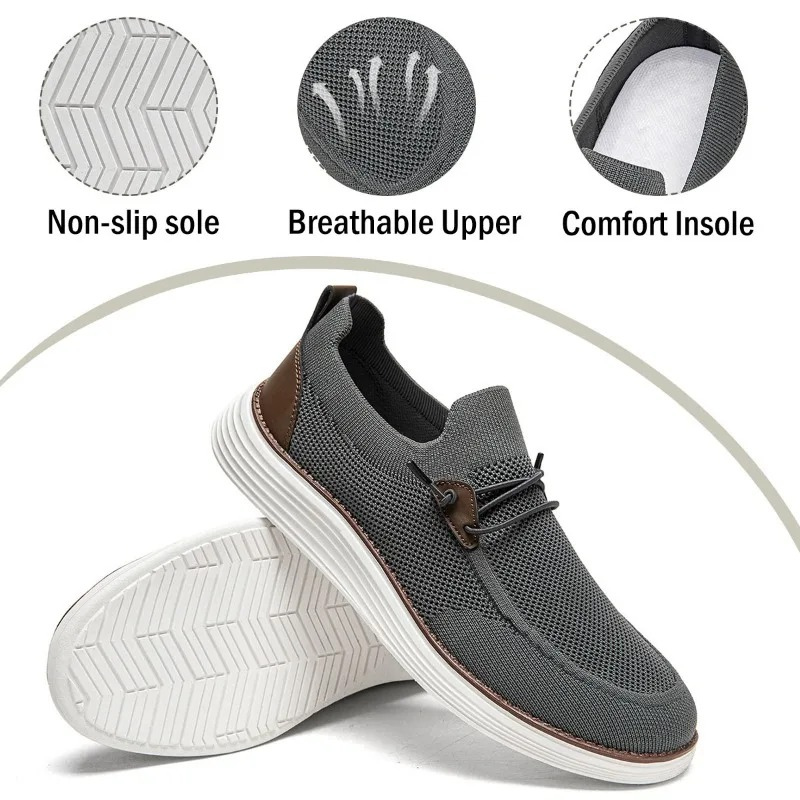 Montier - Heren Schoenen - Comfortabele Gebreide Sneakers met Elastische Zool