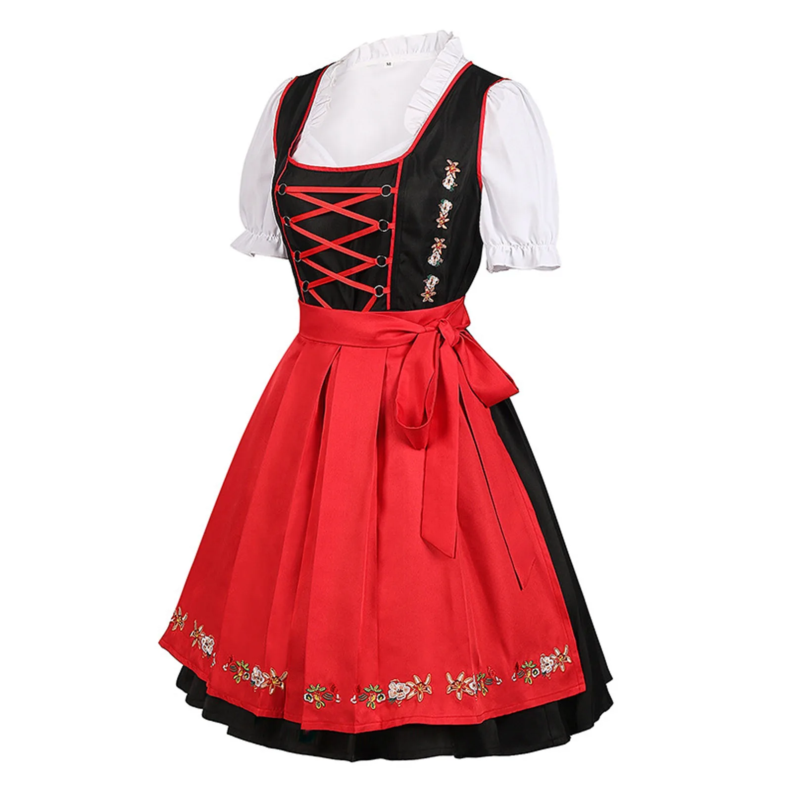 Gerndel - Dirndl Dames Jurk met Borduursels en Schort