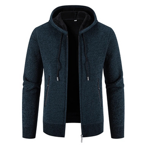 Zovrell - Heren Vest met Rits - Warme Gebreide Cardigan met Capuchon