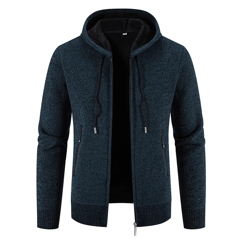 Zovrell - Heren Vest met Rits - Warme Gebreide Cardigan met Capuchon