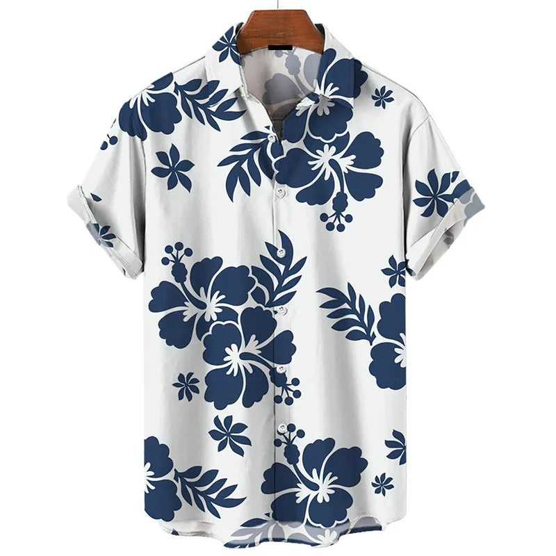 Amigo™ 3D bloemen planten print Hawai overhemd