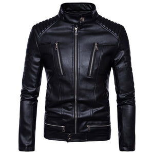 Oliver® Heren leren jas| motosport bomber met rits