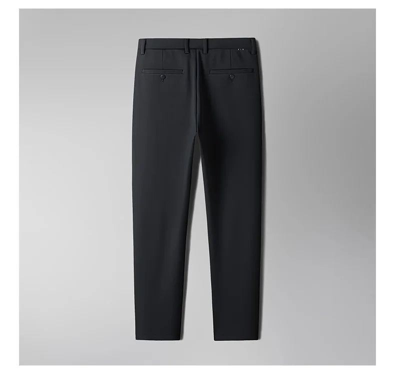 James™ grijze zwarte herenpantalon met stretch fit