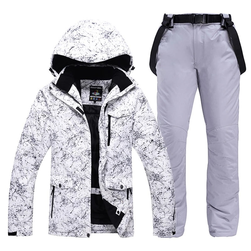 Oliver® Sport stijl bedrukte hoodie met rits comfortabele ski jas