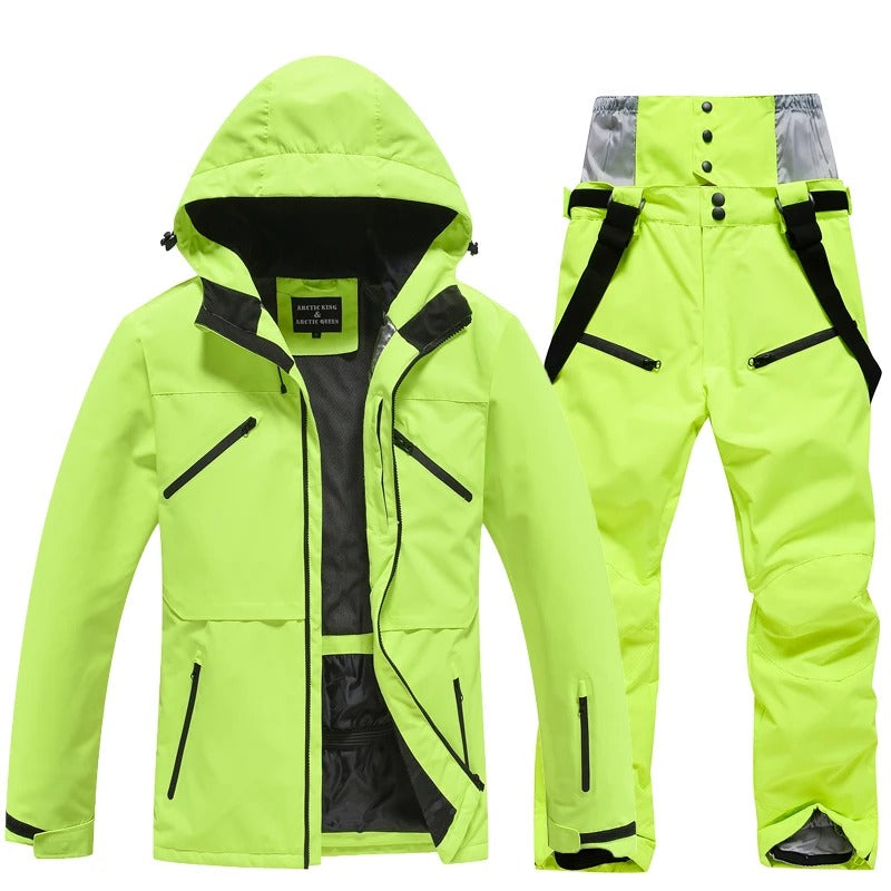 Oliver® groene waterdichte winddichte hoodie met broek skijas