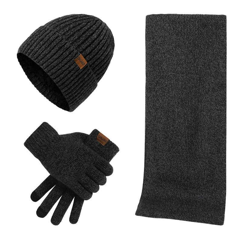 Oliver® wollen zwarte eenvoudige comfortabele heren sjaal