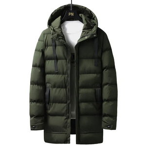 Zorvack - Puffer Jacket Heren Lang met Capuchon, Winddicht, Warm & Geïsoleerd