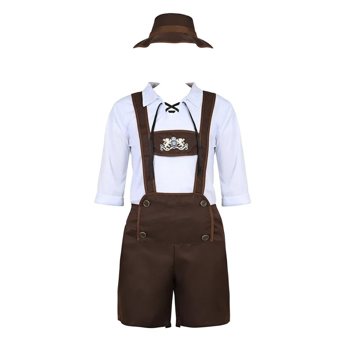 LederKo - Lederhosen voor Heren met Shirt en Bretels - Feestelijke Outfit