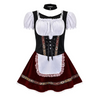 Frindal - Dirndl Dames Feestjurk met Kanten Rand en Traditionele Print