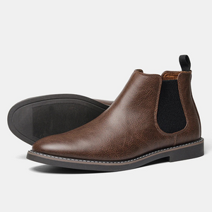 Bravonn - Chelsea Boots Heren met Glanzende Afwerking en Elastische Zijkanten