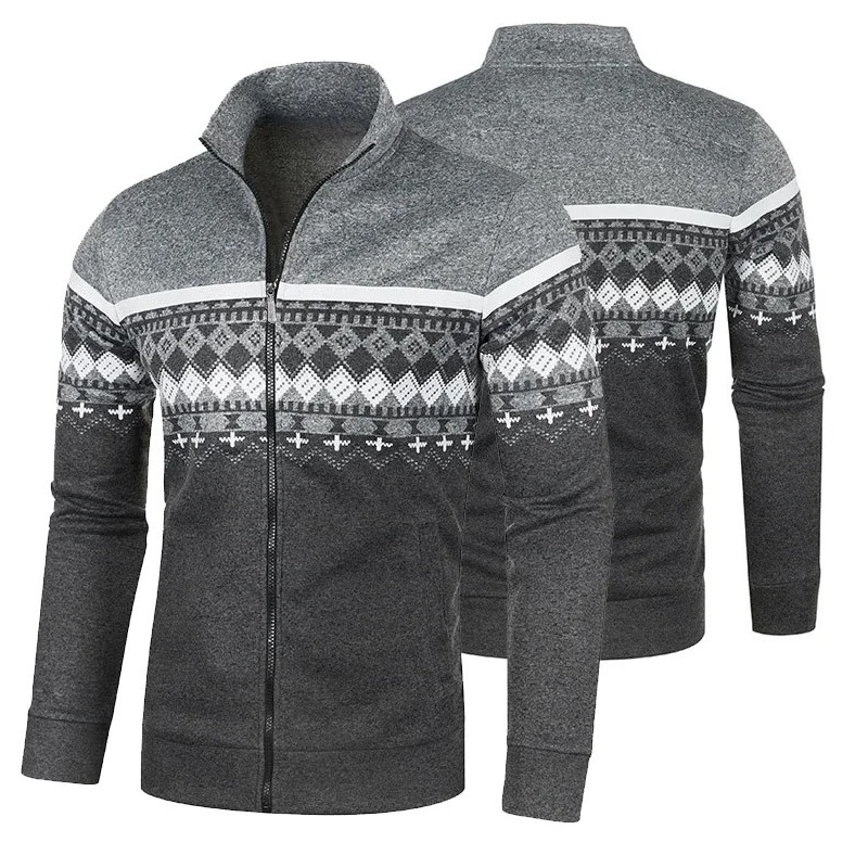 Mirvion - Heren Vest met Rits - Noors Gebreid Patroon Cardigan