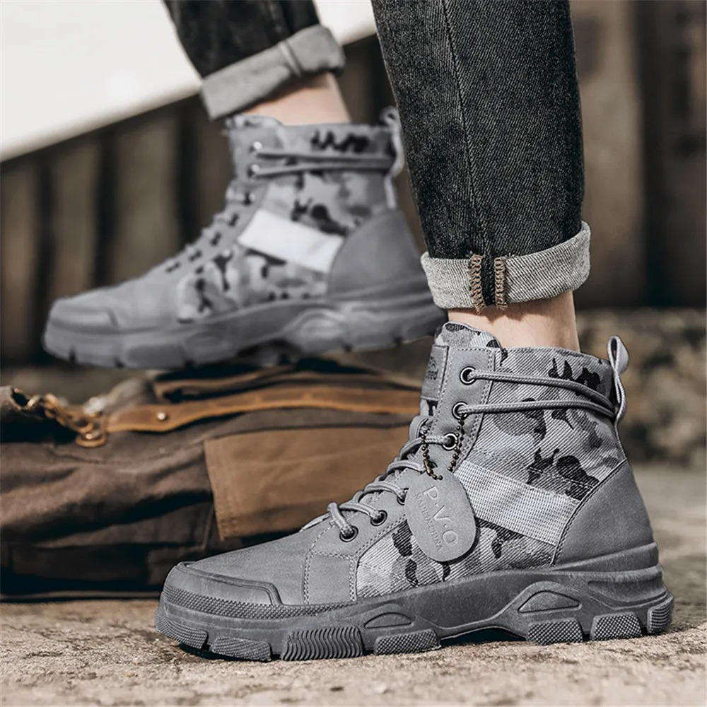 BootGee - Heren Boots met Camouflagepatroon en Duurzame Zool