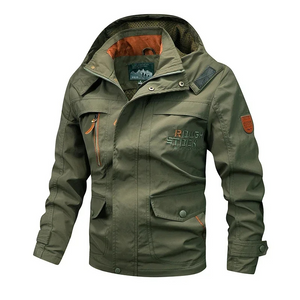 Gravend - Winterjas Heren Outdoor met Capuchon, Winddicht en Meerdere Zakken