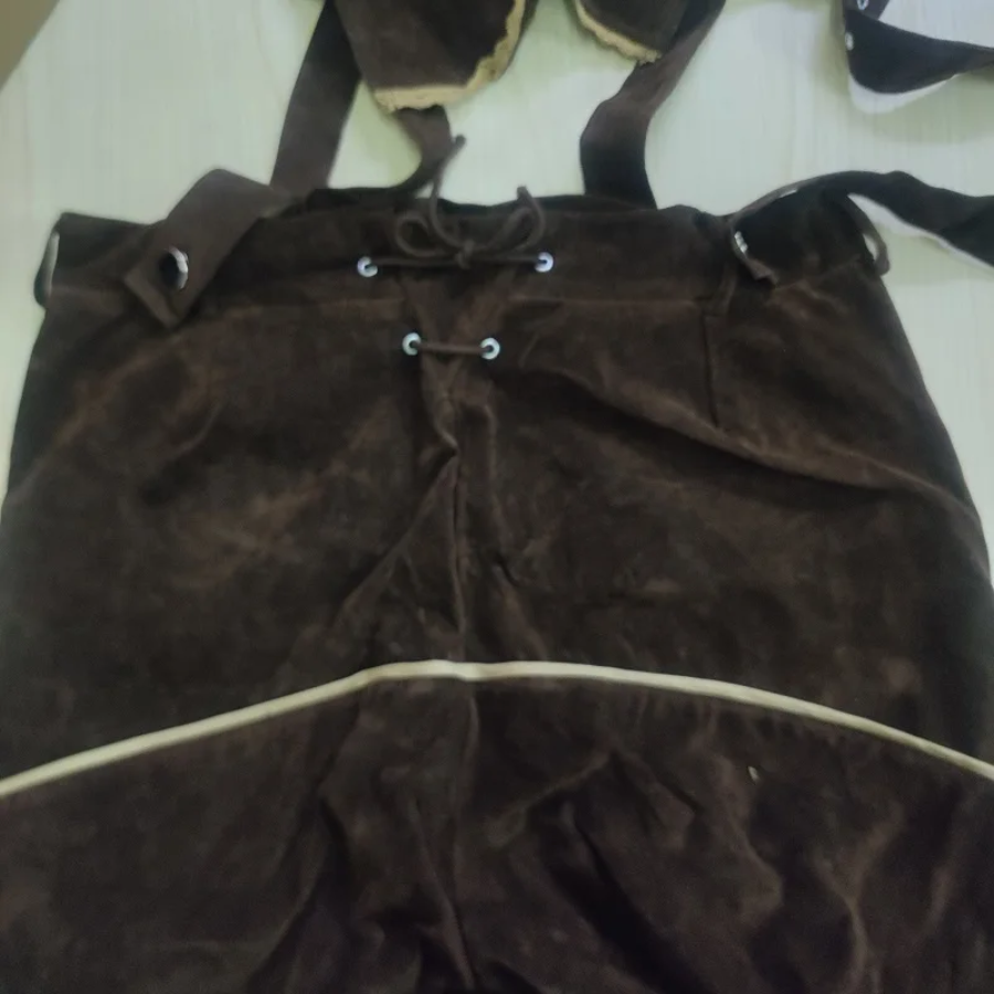 VeldenB - Kniebroek Lederhosen voor Heren met Bretels - Perfect voor Feesten