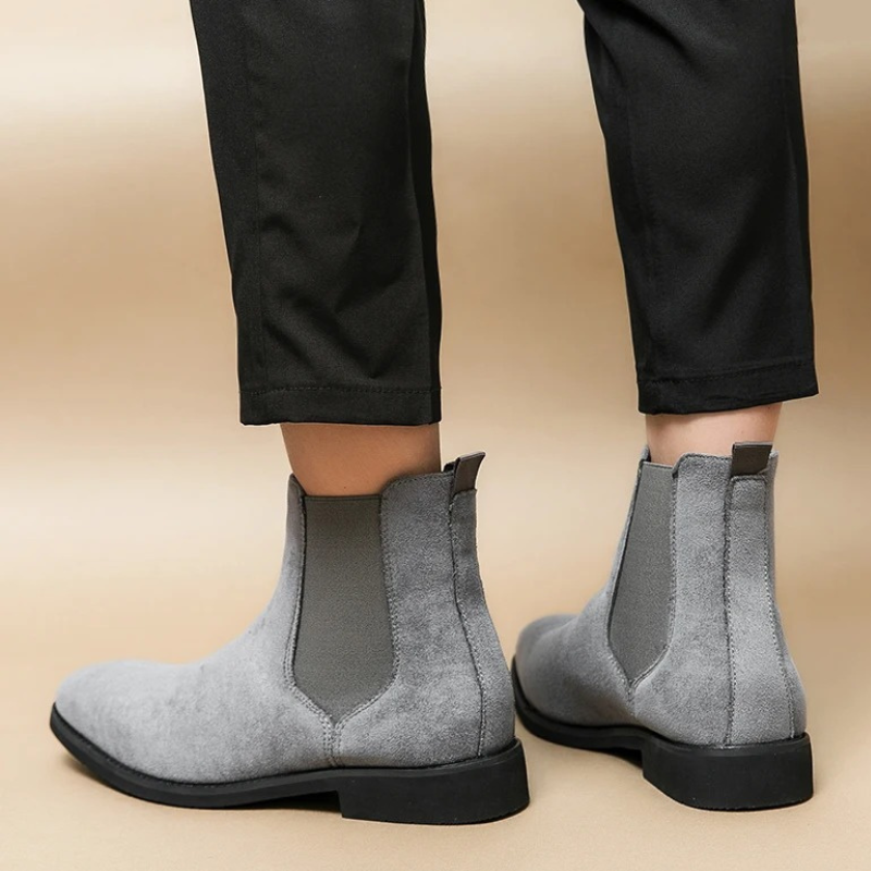 Loxster - Kwalitatieve Chelsea Boots Heren van Suède met Elastische Inzetstukken