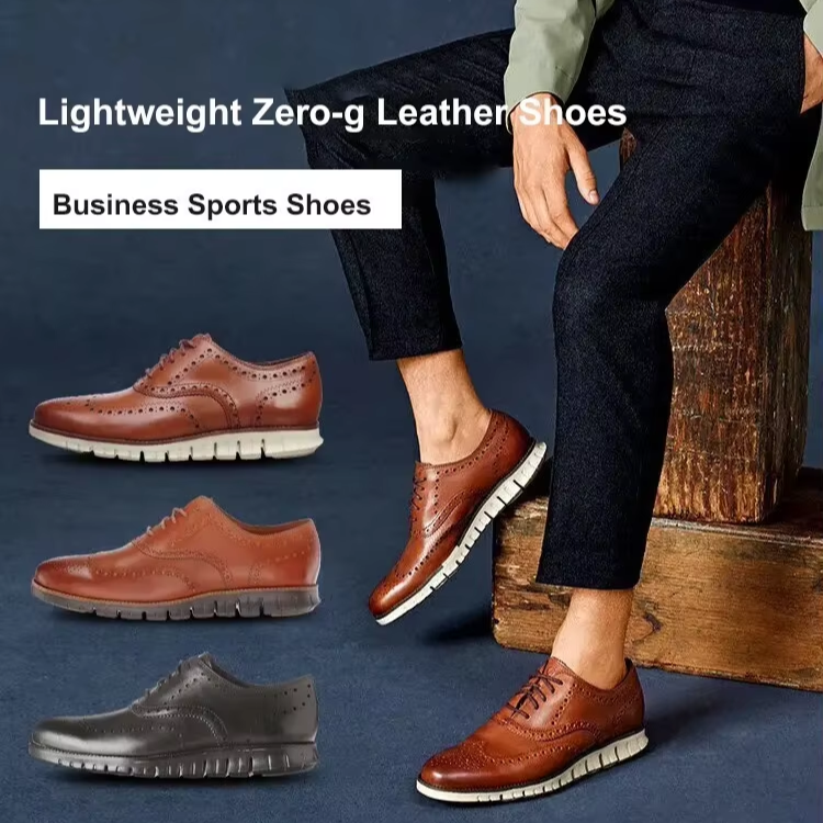 Gallion - Nette Heren Schoenen van Leer met Wingtip en Lichtgewicht Zool