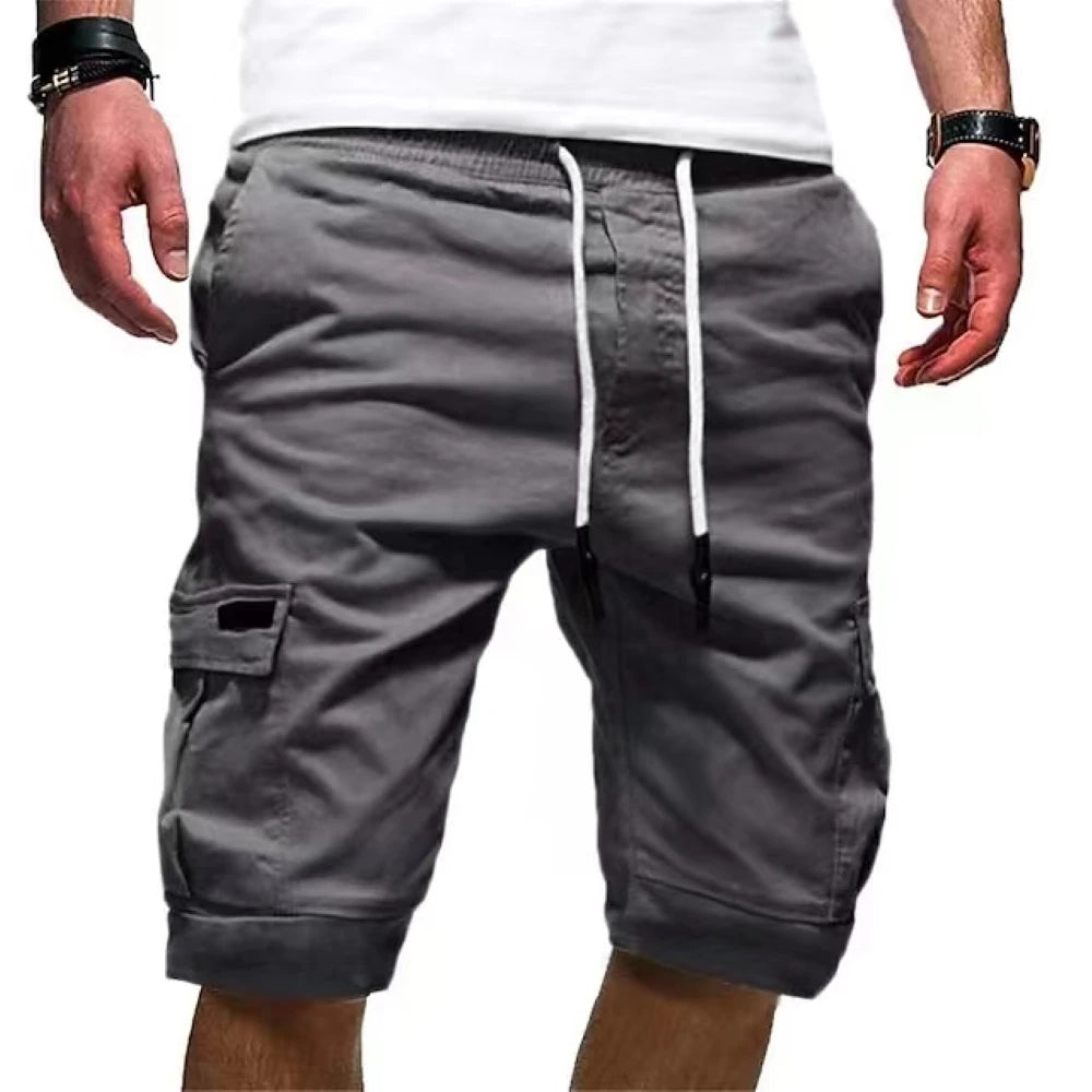 James™ Effen heren cargo shorts met koord en meerdere zakken