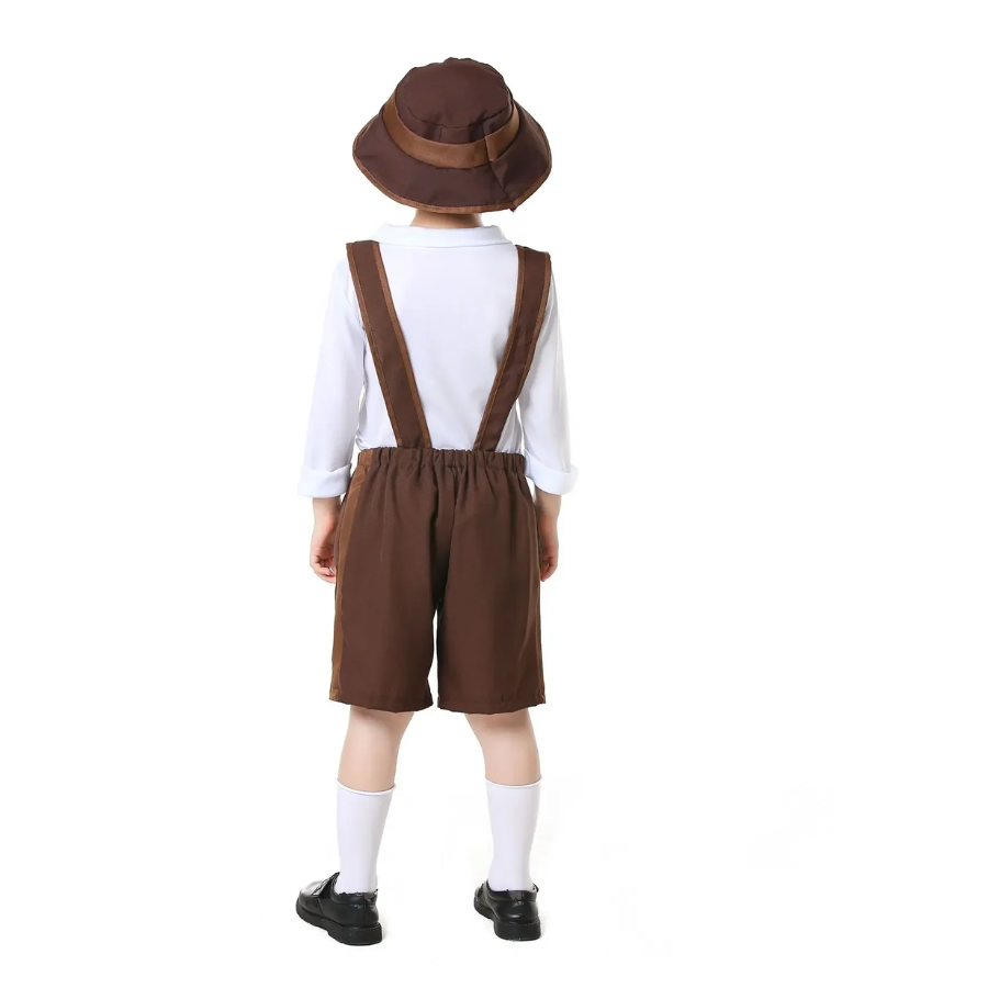 JagerHo - Heren Lederhosen Kostuum Set met Overhemd - Perfect voor Feestjes