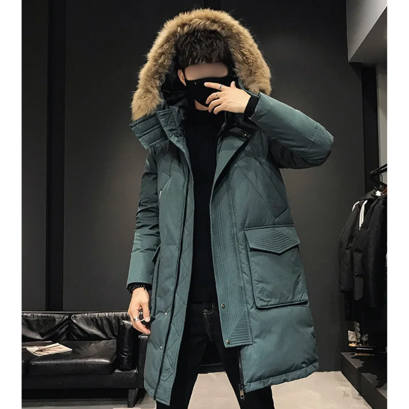 Oudheer - Parka Winterjas Heren – Lang Model met Bontkraag en Winddichte Voering