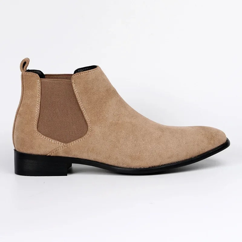 Crevton - Slanke Chelsea Boots Heren van Suède met Elastische Zijkanten