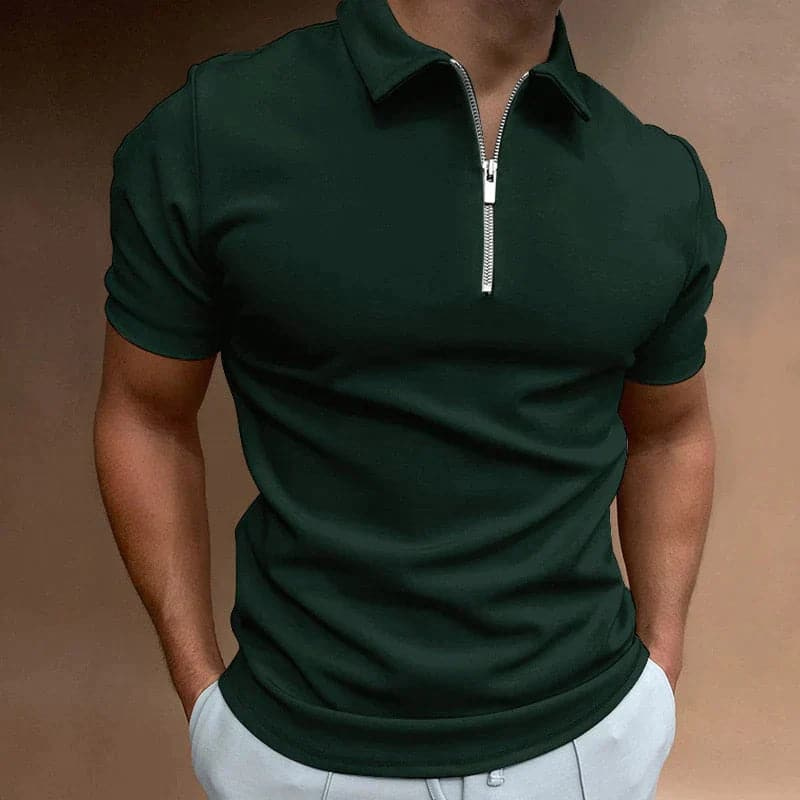 JAMES Hoogwaardige poloshirt met rits