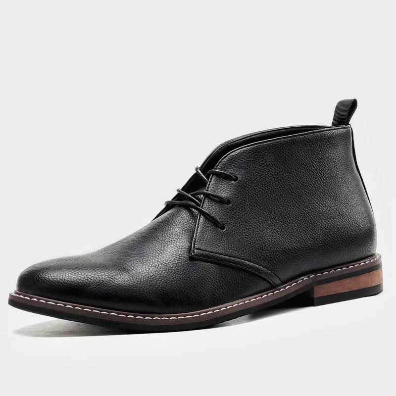 Leermar - Luxe Heren Boots van Suède, Casual Enkelhoge Schoenen