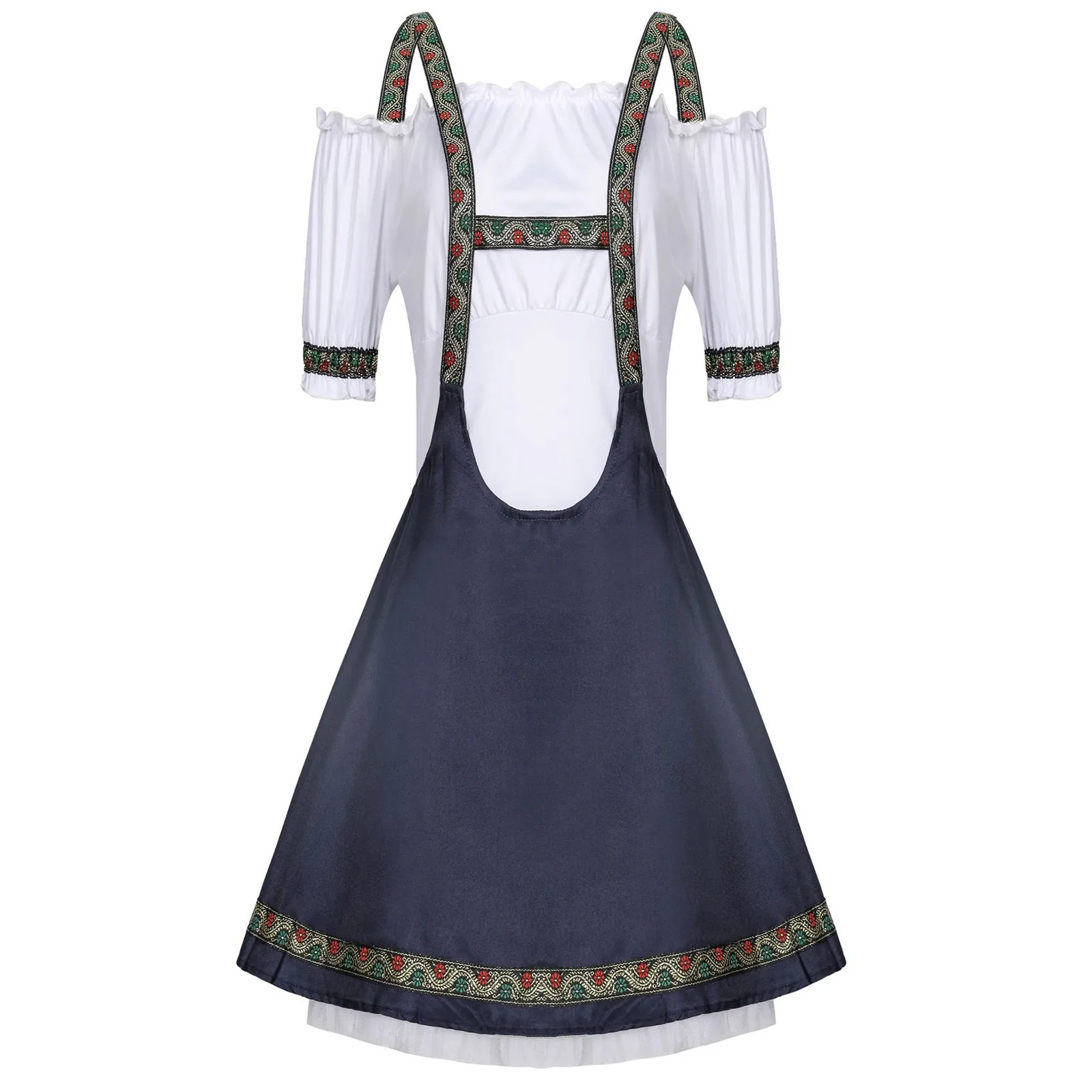 Kendira - Dirndl Dames Feestjurk met Open Schouders en Traditionele Print