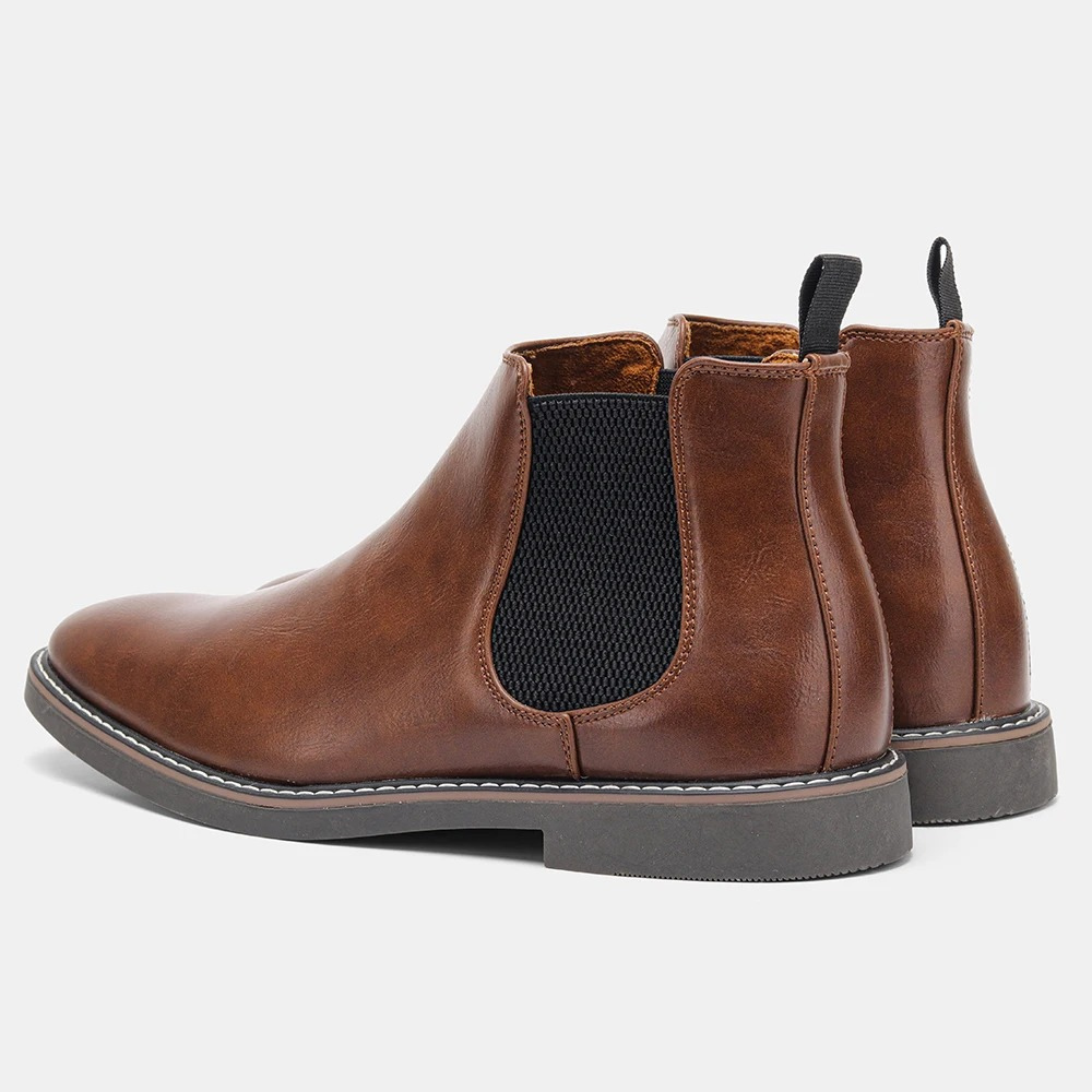 Kestlow - Chelsea Boots Heren van Leer met Elastische Zijkanten