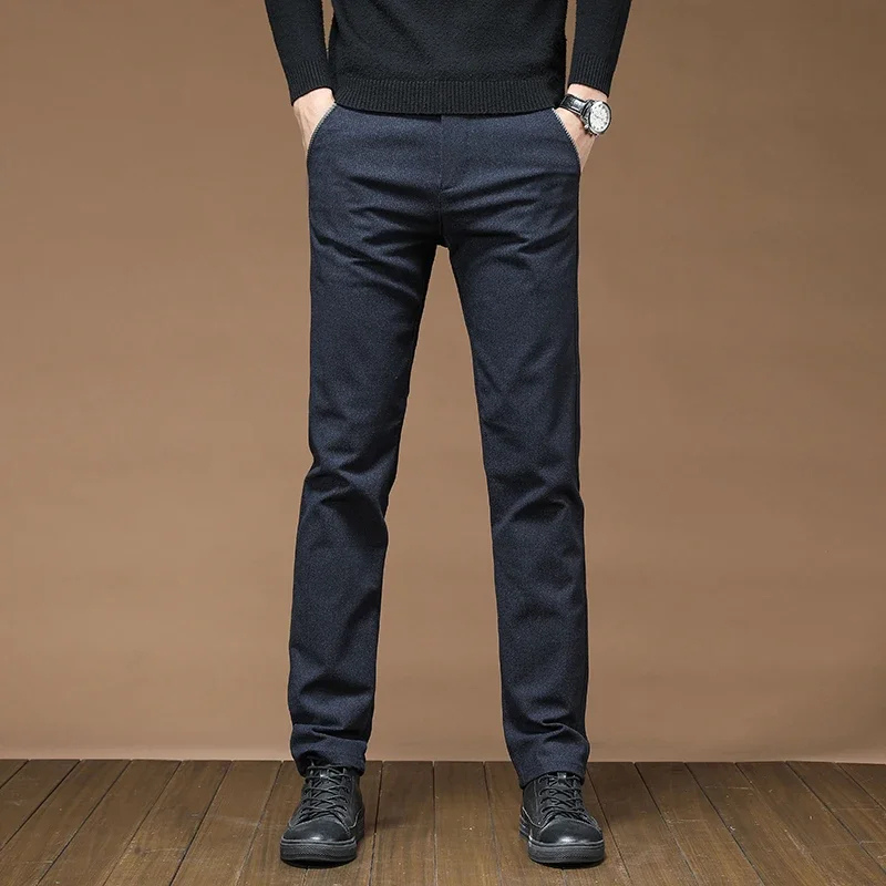 GranVel - Heren Pantalon Slim Fit voor Kantoor met Achterzakken