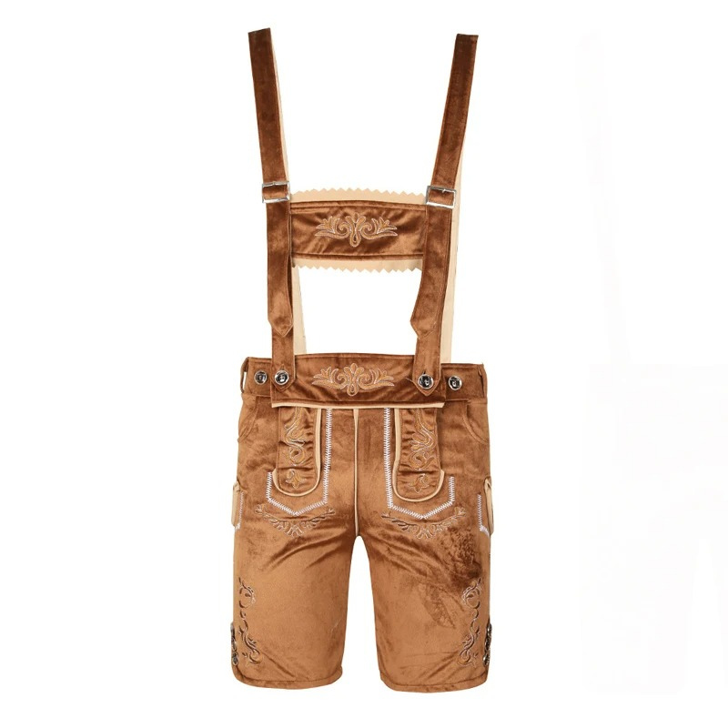 GerLux - Lederhosen Heren met Shirt en Korte Broek - Beierse Feestkleding