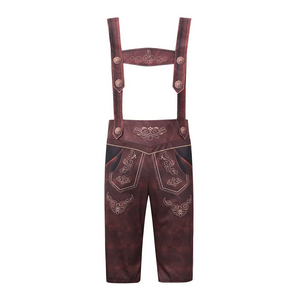 DenHer - Lederhosen Heren met Borduursels en Bretels - Perfect voor Feesten