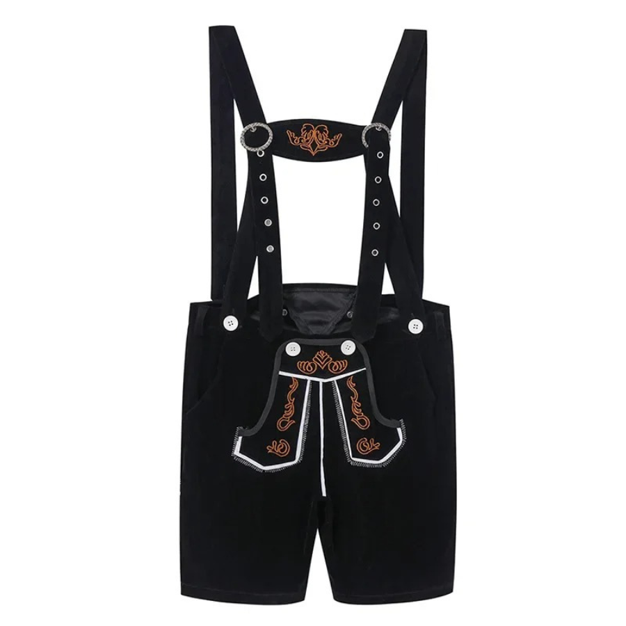 LederTe - Lederhosen voor Dames met Korte Broek en Bretels - Oktoberfest Stijl