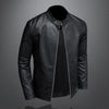 Afbeelding laden in Galerijviewer, Oliver® kraag knoop zwart heren leren jas