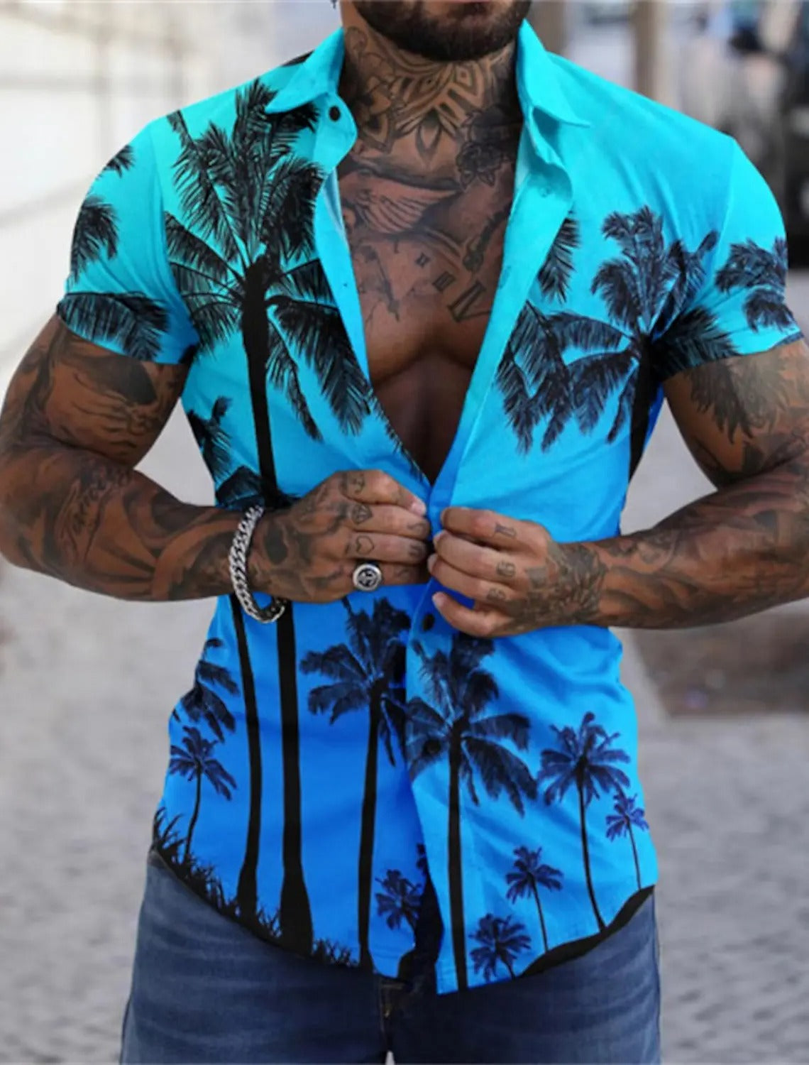 Amigo™ Hawai overhemd met opdruk Aloha boompatroon