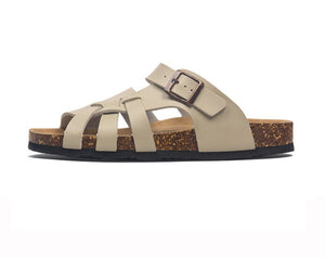 Hudson™ zwart gestreepte platte sandalen herren