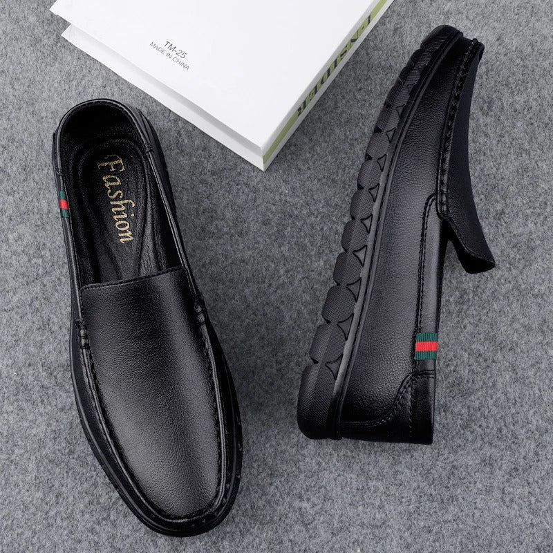 Hudson™ poetsbare zwarte Heren leren schoenen
