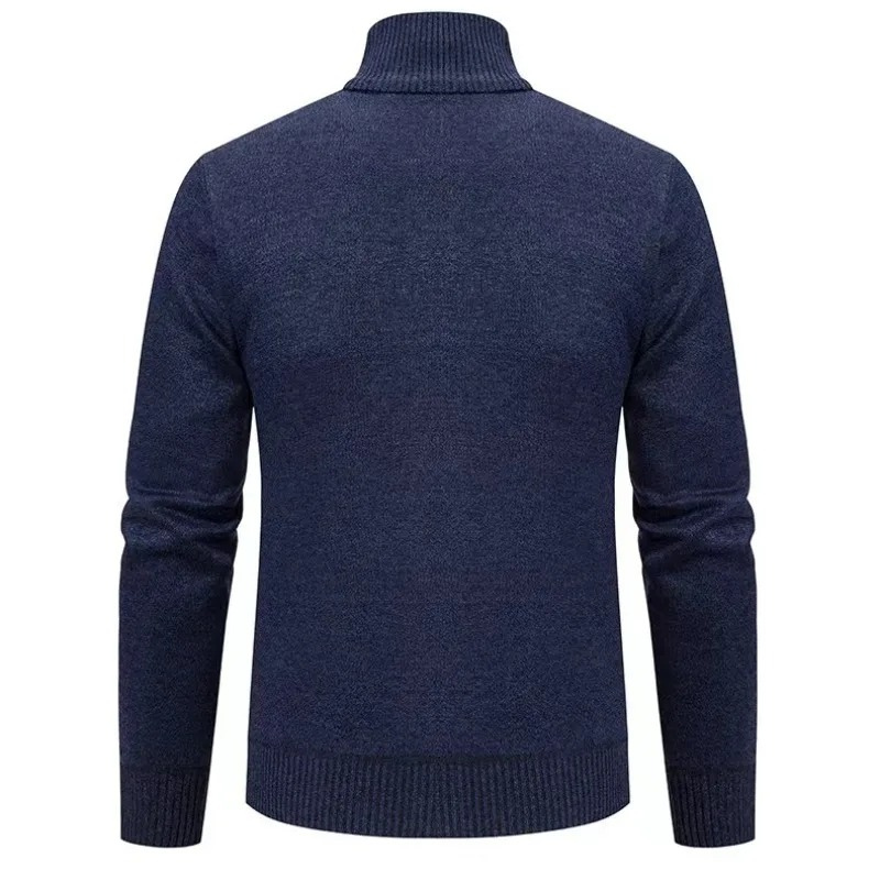 Halwick - Heren Vest met Rits - Klassieke Gebreide Cardigan met Patroon