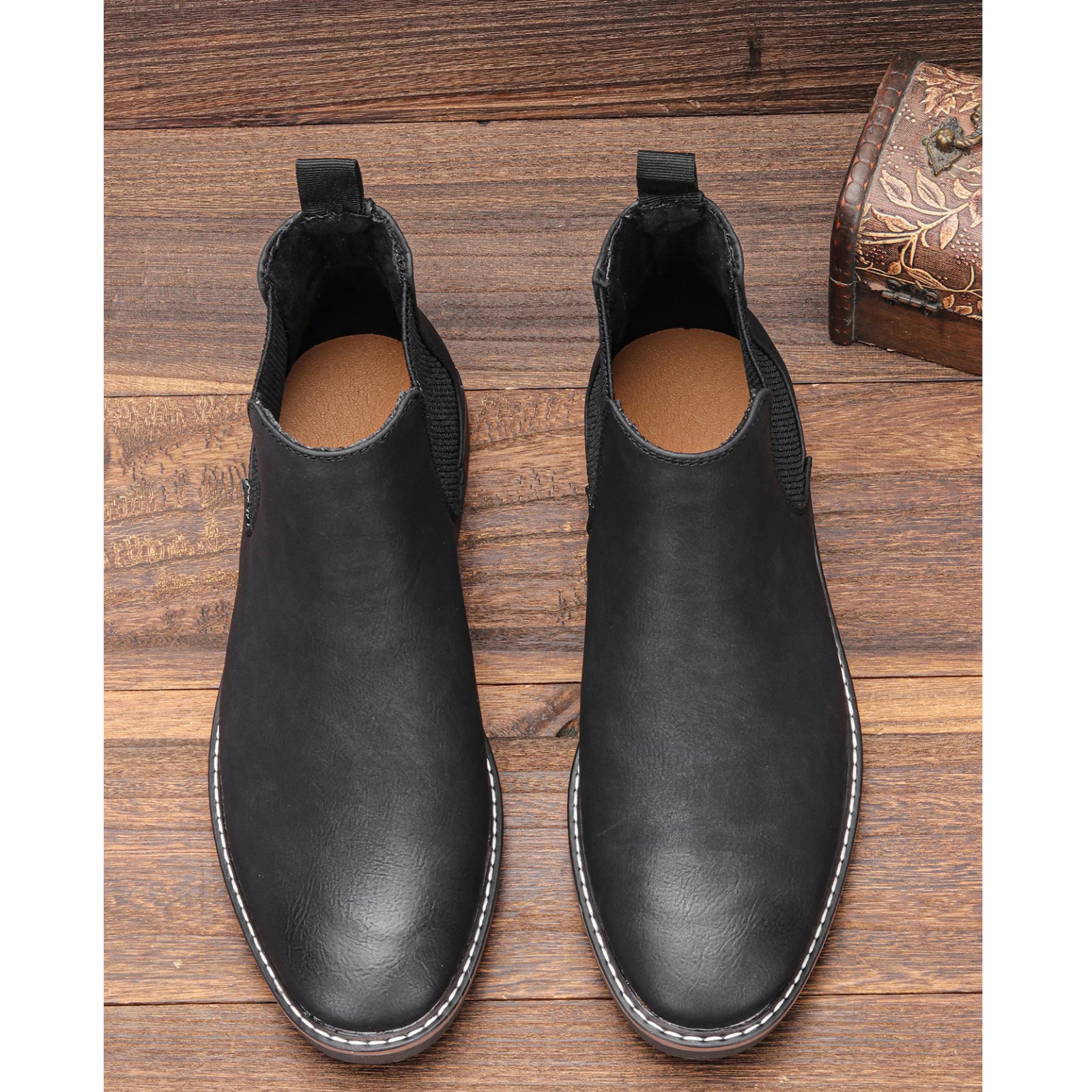 Vortren - Chelsea Boots Heren met Comfortabele Binnenzool en Antislip Zool