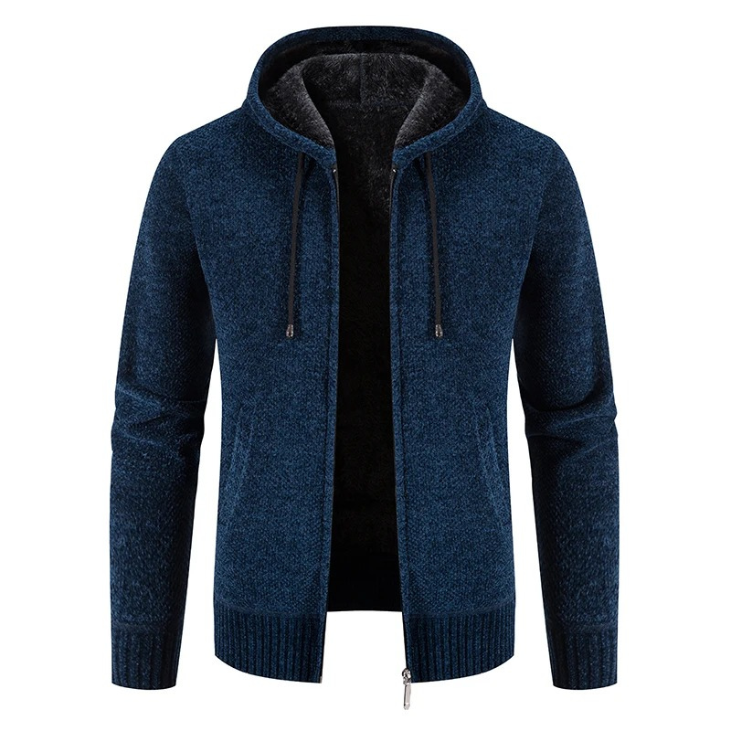 Zovrell - Heren Vest met Rits - Warme Gebreide Cardigan met Capuchon