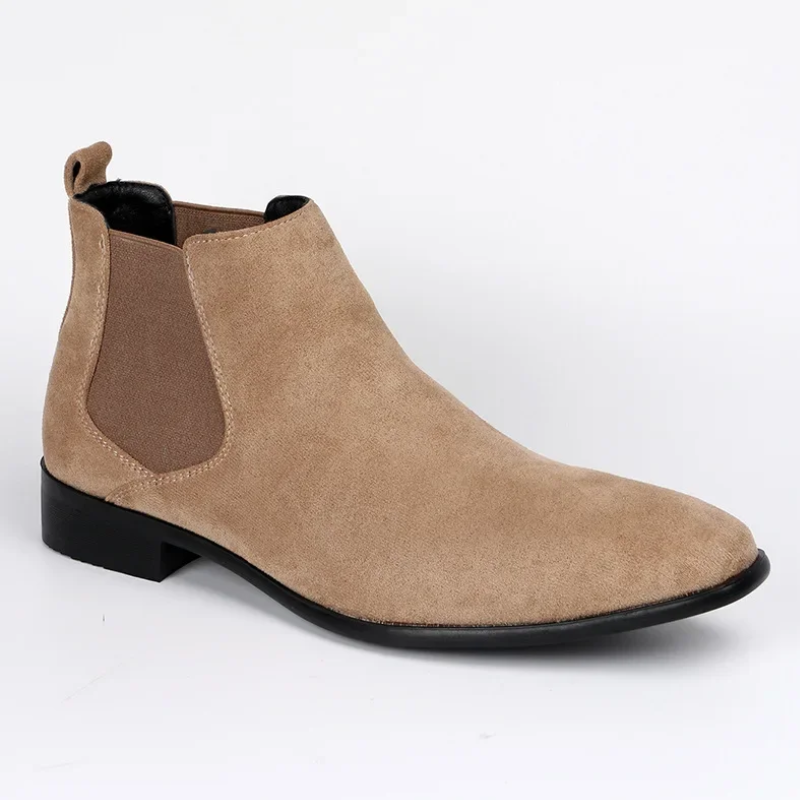 Crevton - Slanke Chelsea Boots Heren van Suède met Elastische Zijkanten